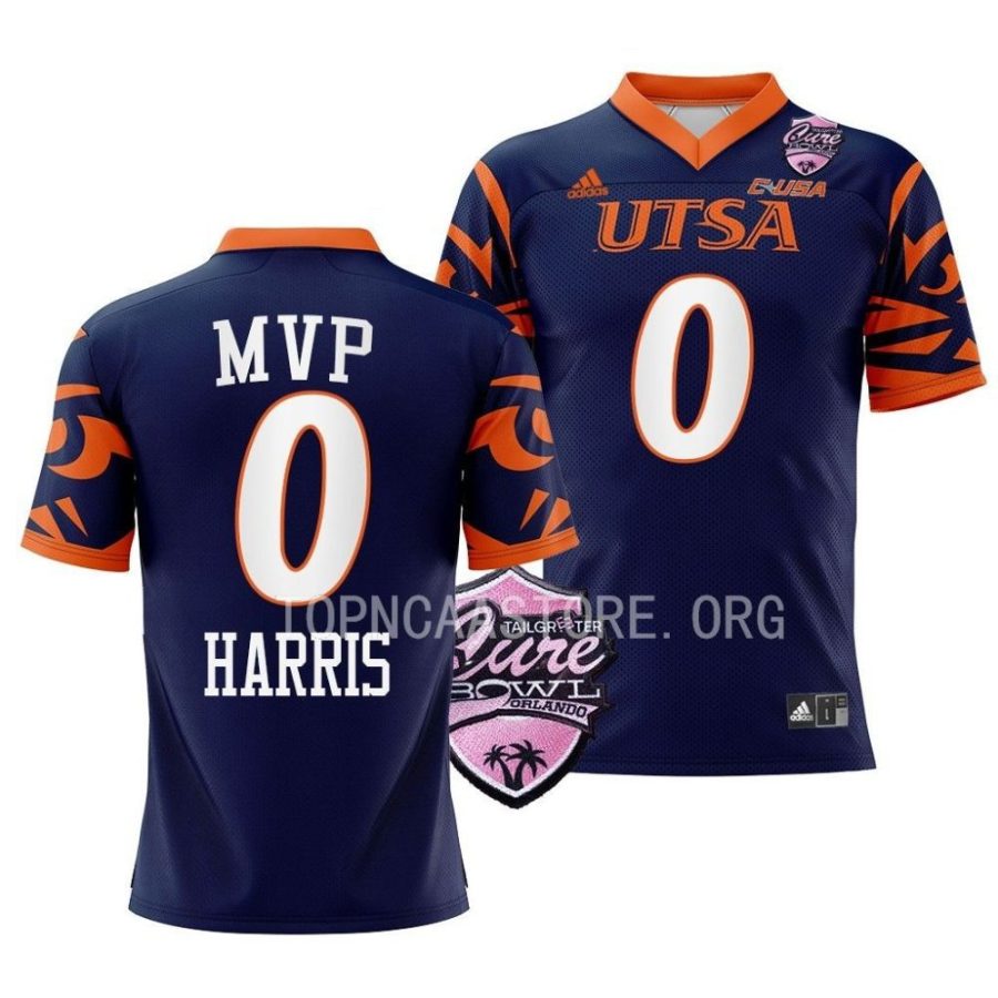 utsa roadrunners frank harris navy 2022 c usa football champs mvp jersey scaled