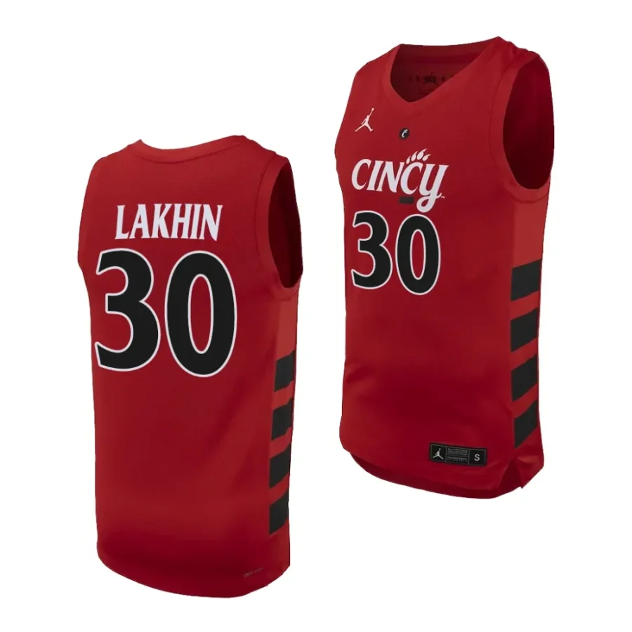 viktor lakhin red college basketball 2023 24replica jersey scaled