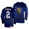 ville pokka navy 2022 iihf world championship finland away jersey scaled