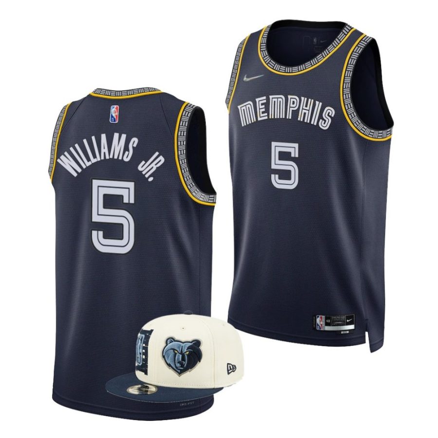 vince williams jr. grizzlies city edition 2022 nba draft navy jersey scaled