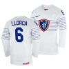 vincent llorca white 2022 iihf world championship france home jersey scaled