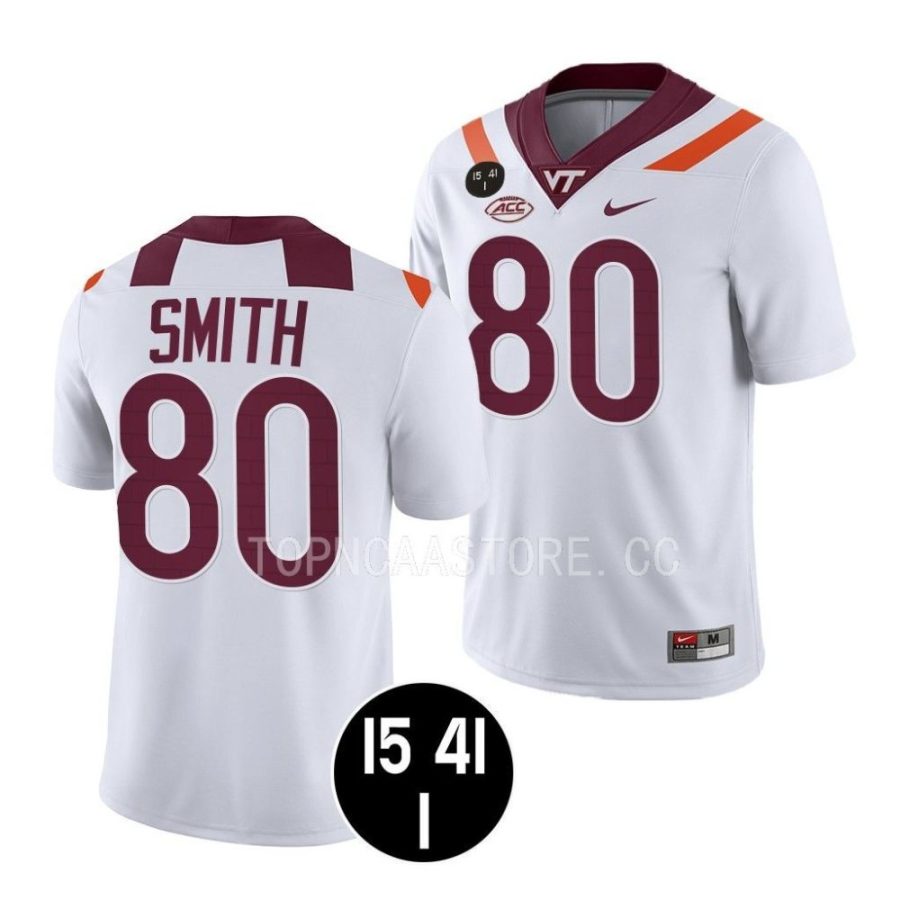 virginia tech hokies kaleb smith white uva strong football jersey scaled