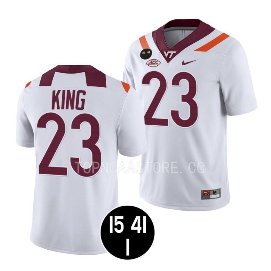 virginia tech hokies keshawn king white uva strong football jersey scaled