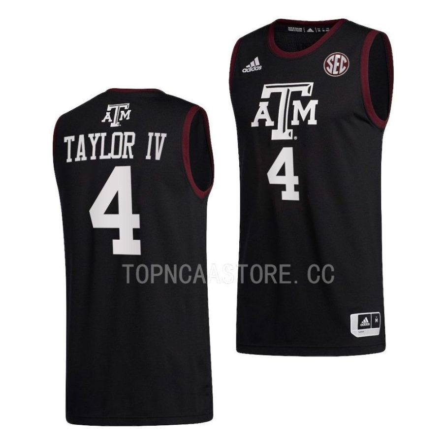 wade taylor iv texas am aggies college basketball 2022 23 jersey 0 scaled