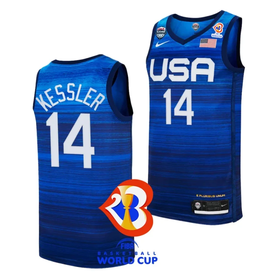 walker kessler usa 2023 fiba basketball world cup blue jersey scaled