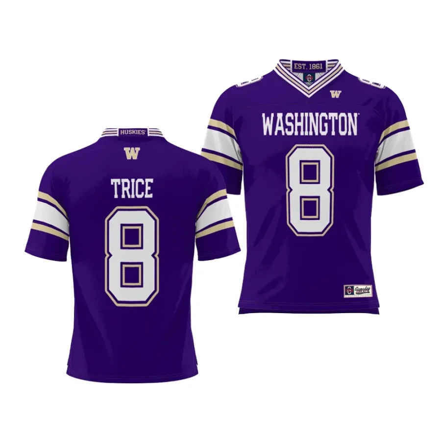 washington huskies bralen trice youth purple nil player jersey scaled