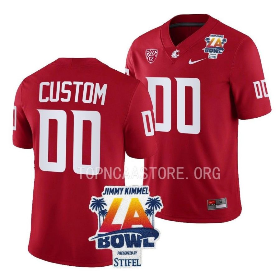 washington state cougars custom crimson 2022 la bowl college football jersey scaled