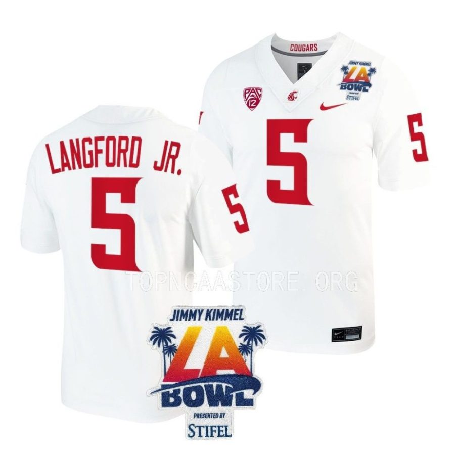 washington state cougars derrick langford jr. white 2022 la bowl college football jersey scaled