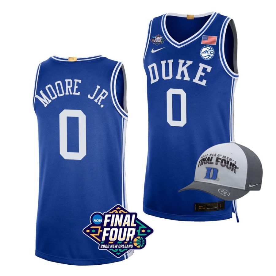 wendell moore jr. duke blue devils royal 2022 march madness final four basketball jersey scaled