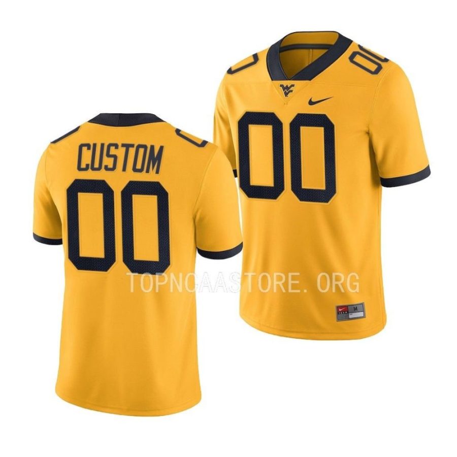 west virginia mountaineers custom gold alternate game football jersey scaled