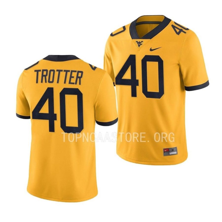 west virginia mountaineers josiah trotter gold alternate game football jersey scaled