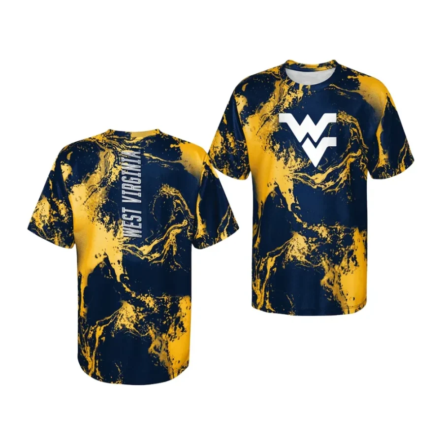 west virginia mountaineers navy in the mix tie dye youth t shirt scaled