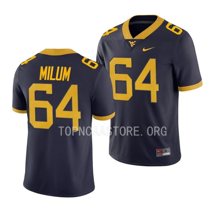 west virginia mountaineers wyatt milum navy college football game jersey scaled