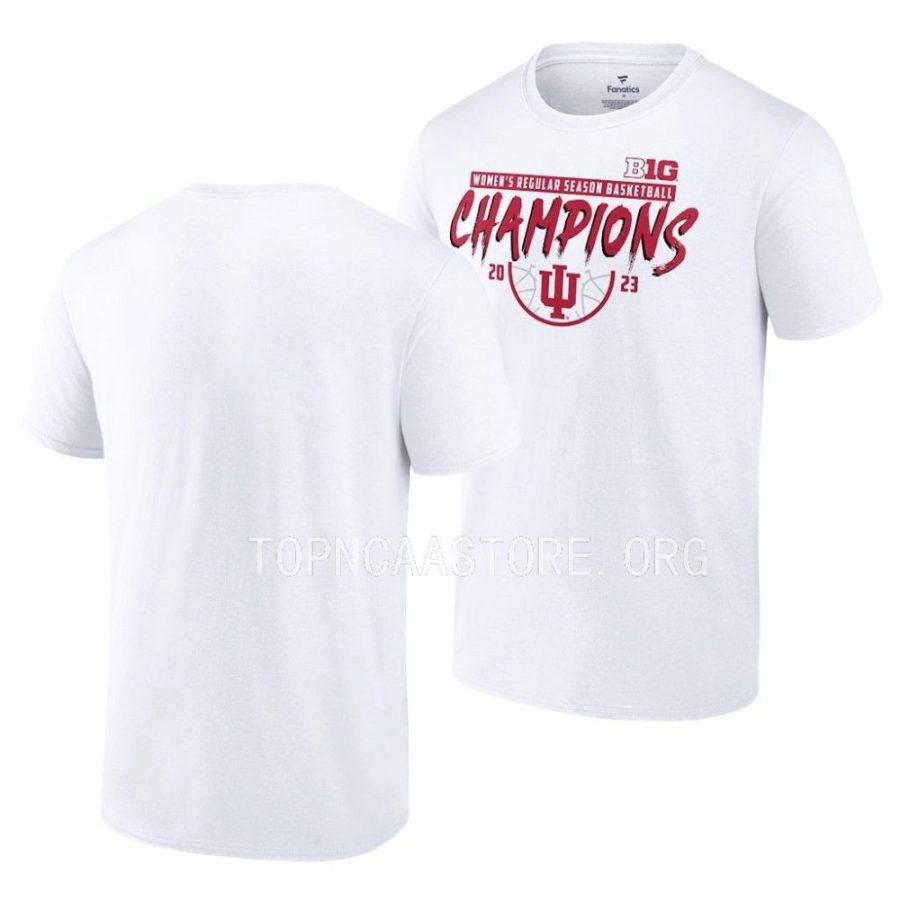 white 2023 big 10 womens basketball regular season champs indiana hoosiers men shirt scaled