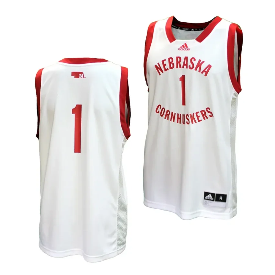 white college basketball nebraska huskershome jersey scaled