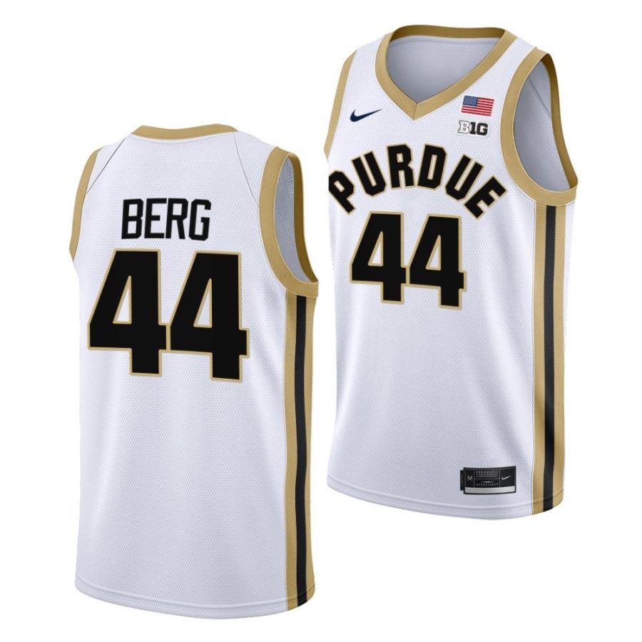 will berg purdue boilermakers 2022 23college basketball white jersey scaled