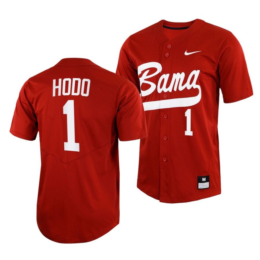 will hodo alabama crimson tide 2022college baseball menfull button jersey scaled