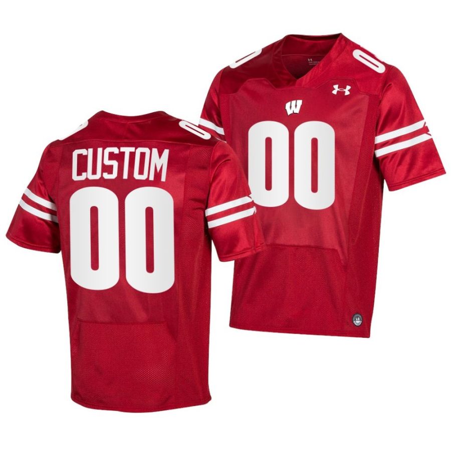 wisconsin badgers custom red pick a player nil replica jersey scaled