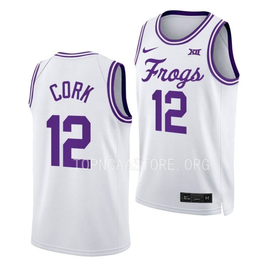 xavier cork tcu horned frogs classic basketball 2022 23 jersey scaled