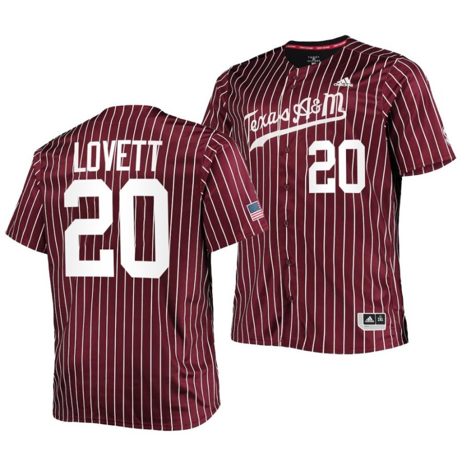 xavier lovett texas a&m aggies 2022college baseball menreplica jersey scaled