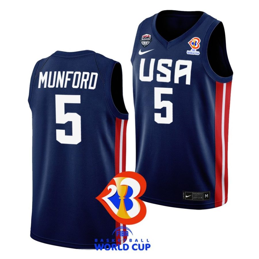 xavier munford usa 2023 fiba basketball world cup navy away jersey scaled