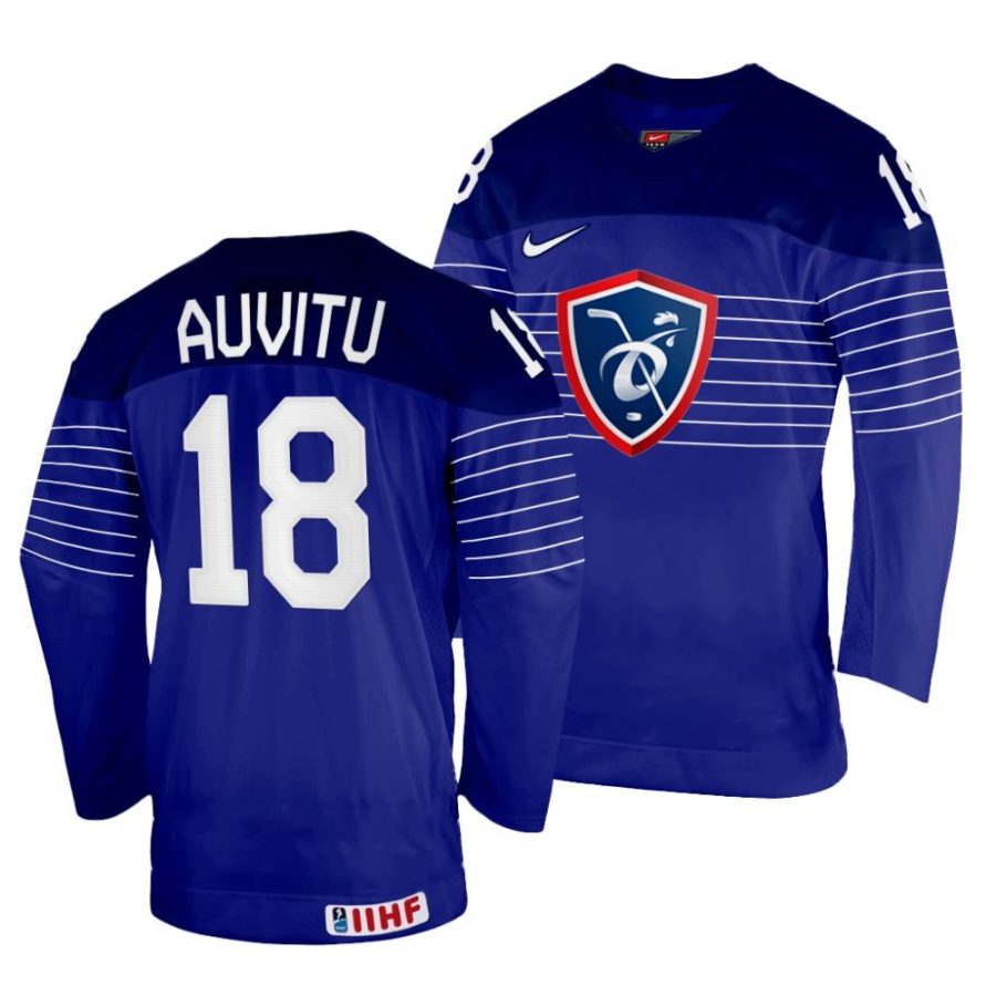 yohann auvitu away 2022 iihf world championship navy jersey scaled