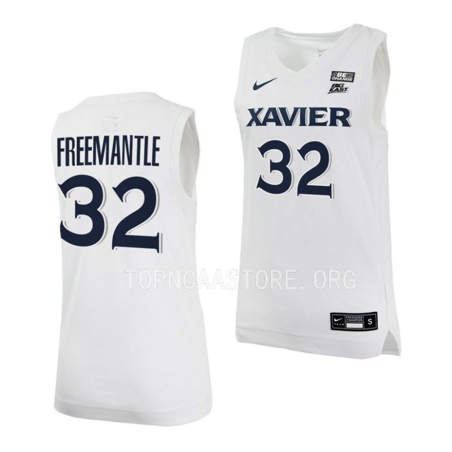zach freemantle white college basketball 2022 23replica jersey scaled
