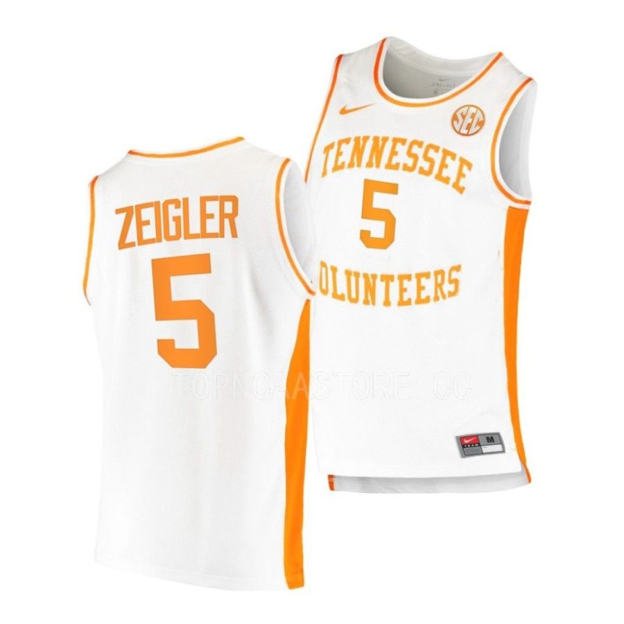 zakai zeigler white college basketballreplica tennessee volunteers jersey scaled