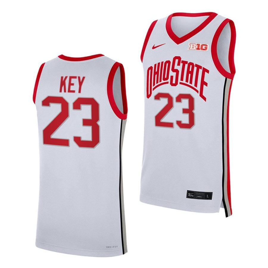 zed key ohio state buckeyes 2022 23college basketball white jersey scaled