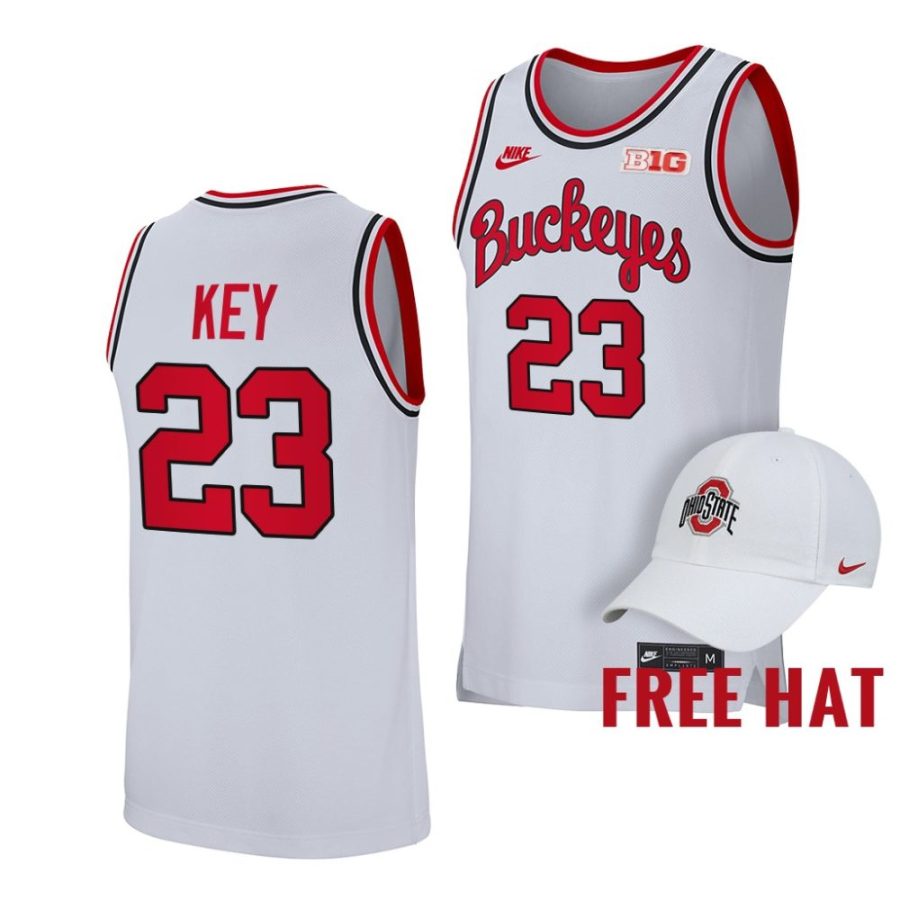 zed key ohio state buckeyes white 2022 23retro basketball free hat jersey scaled