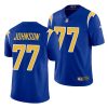 zion johnson los angeles chargers 2022 nfl draft 2nd alternate limited men royal jersey scaled