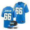 zion johnson los angeles chargers 2022 nfl draft game men powder blue jersey scaled