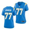 zion johnson los angeles chargers 2022 nfl draft game women powder blue jersey scaled