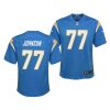 zion johnson los angeles chargers 2022 nfl draft game youth powder blue jersey scaled