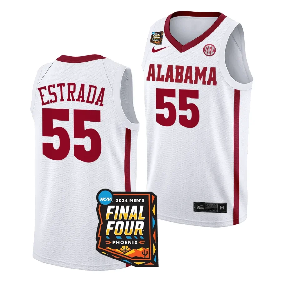 aaron estrada alabama crimson tide 2024 ncaa march madness final four menmens basketball jersey