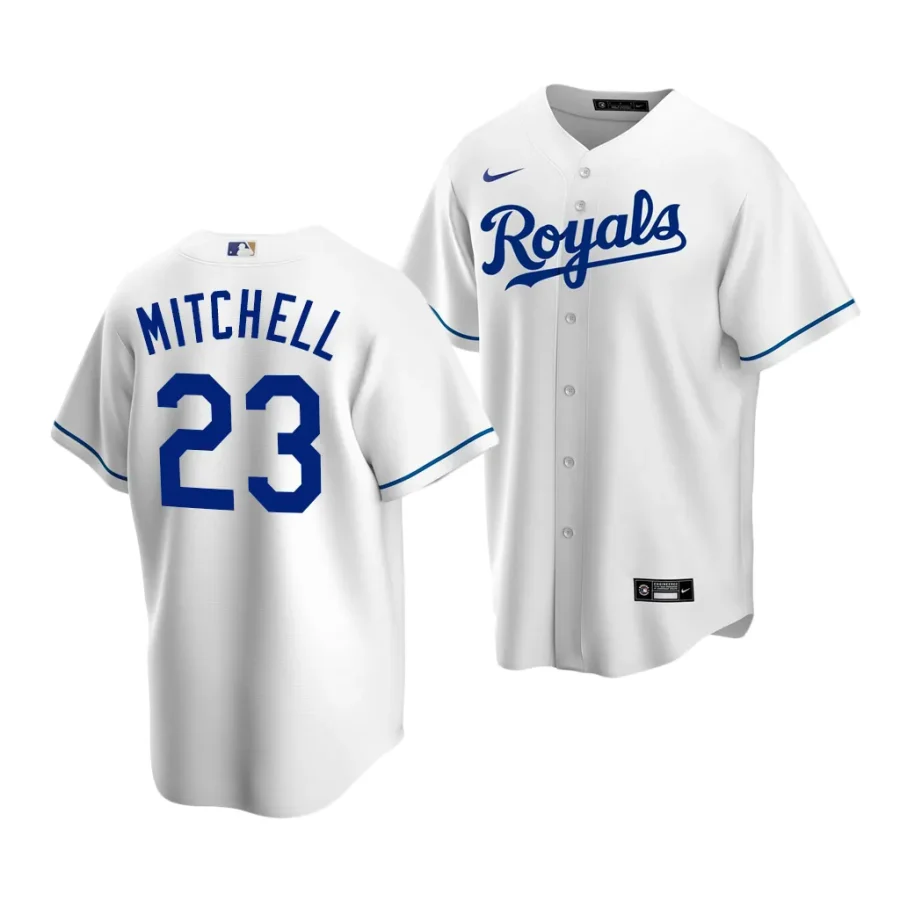 blake mitchell royals replica home 2023 mlb draft white jersey