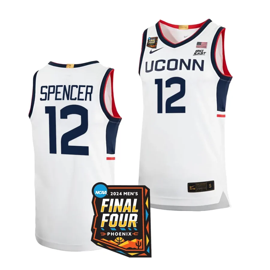 cam spencer white 2024 ncaa march madness final four uconn huskieslimited basketball jersey