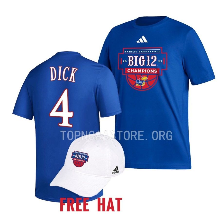 gradey dick free hat 2023 big 12 champions royal t shirts