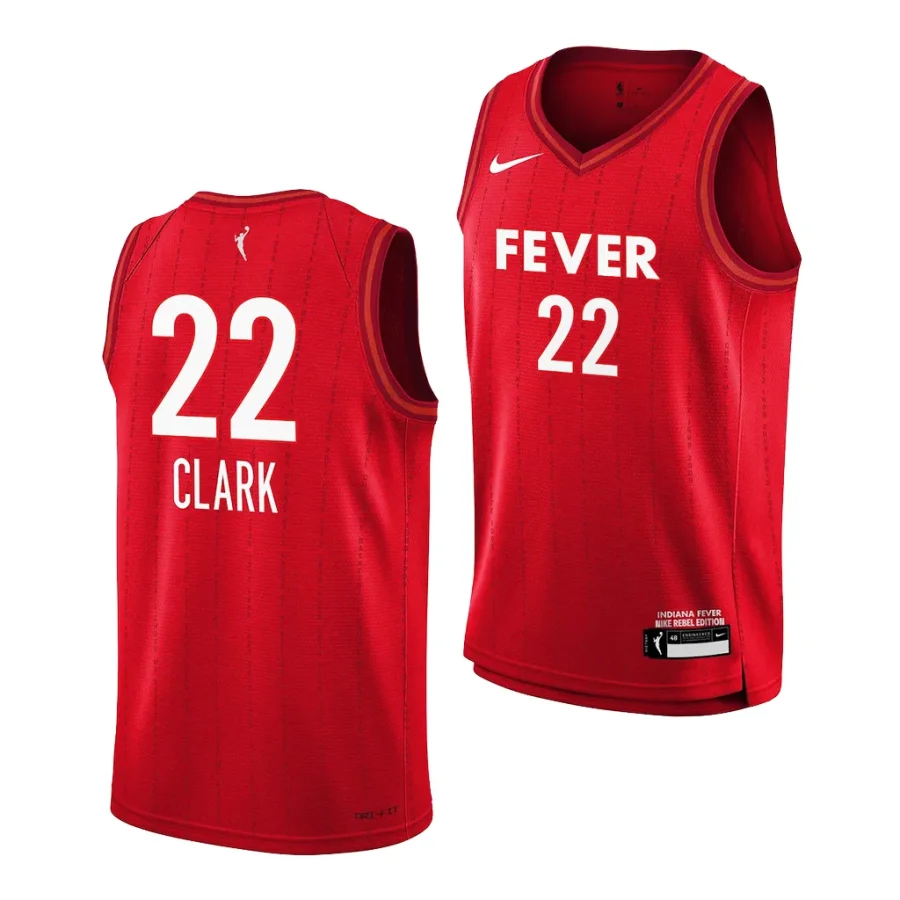 indiana fever caitlin clark youth red 2024 wnba draft jersey