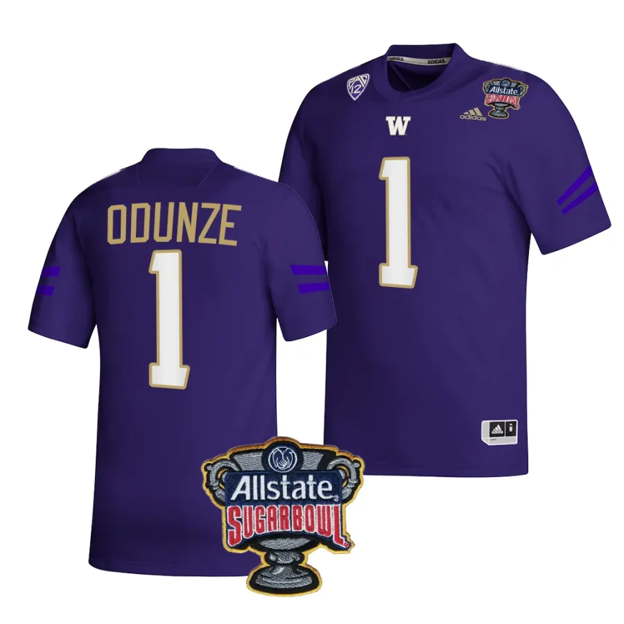 men washington huskies rome odunze purple 2024 sugar bowl college football playoff jersey