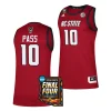 nc state wolfpack breon pass 2024 ncaa march madness final four mens basketball red jersey
