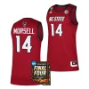 nc state wolfpack casey morsell 2024 ncaa march madness final four mens basketball red jersey