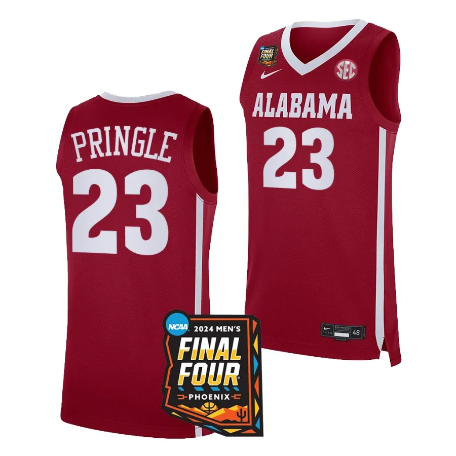 nick pringle alabama crimson tide crimson2024 ncaa march madness final four mens basketballmen jersey