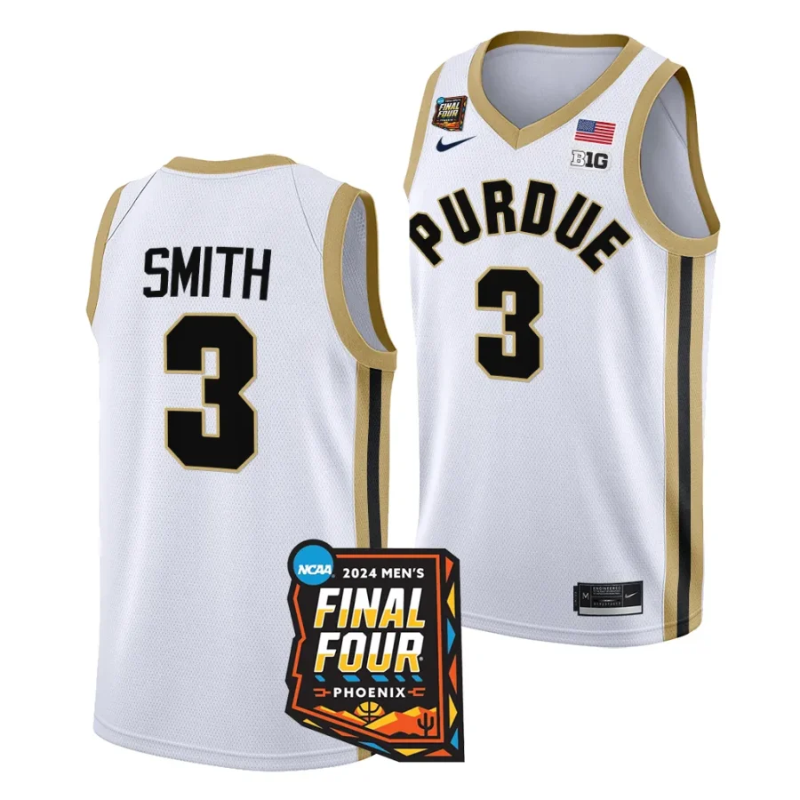 purdue boilermakers braden smith 2024 ncaa march madness final four mens basketball white jersey