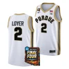 purdue boilermakers fletcher loyer 2024 ncaa march madness final four mens basketball white jersey