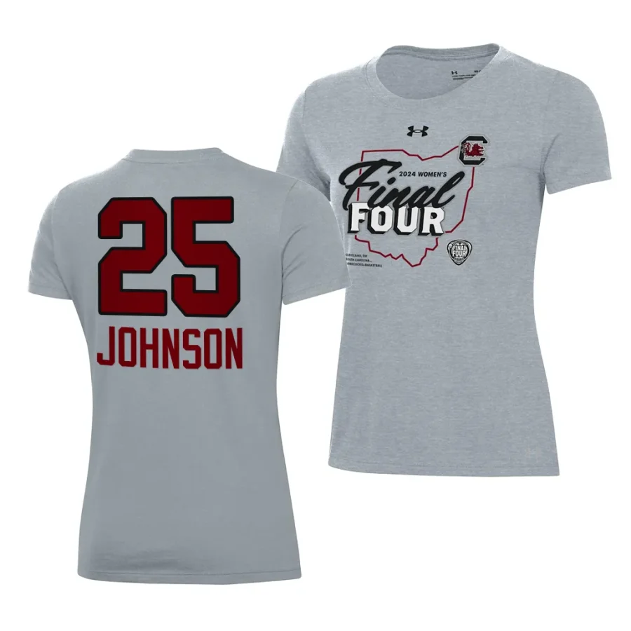 raven johnson locker room 2024 ncaa march madness final four heather gray women shirt