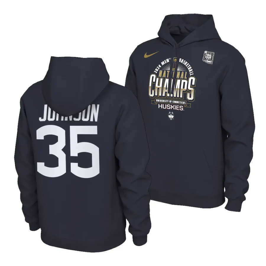 samson johnson navy 2024 ncaa men's basketball national champions pullovermen hoodie