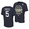 stephon castle locker room 2024 ncaa men's basketball national champions navy t shirts
