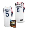 stephon castle white 2024 ncaa march madness final four uconn huskieslimited basketball jersey
