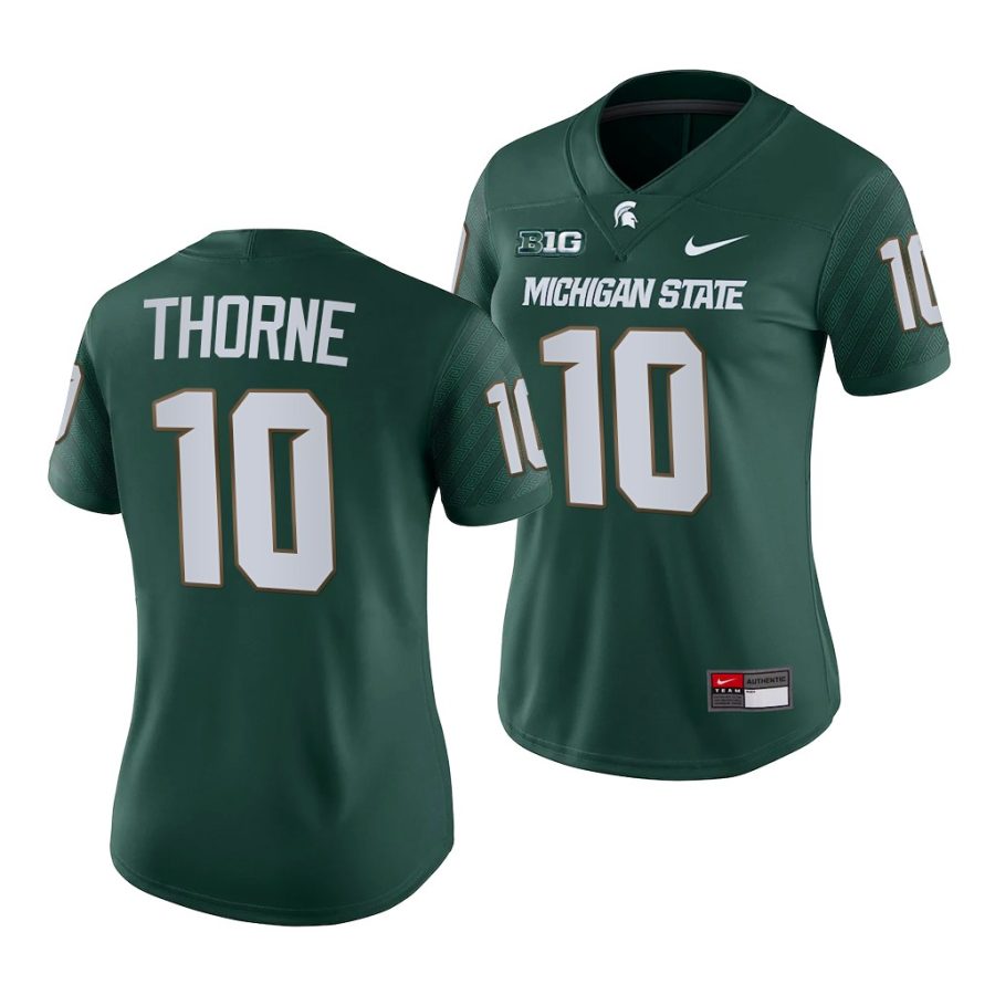 2021 22 michigan state spartans payton thorne green college football game womenjersey